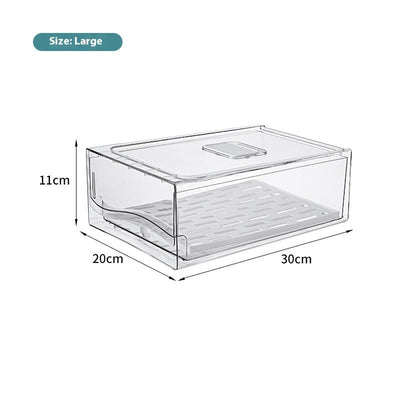 Fridge Storage Box with Drainage – Crisper Drawer Organizer | Cookli UK