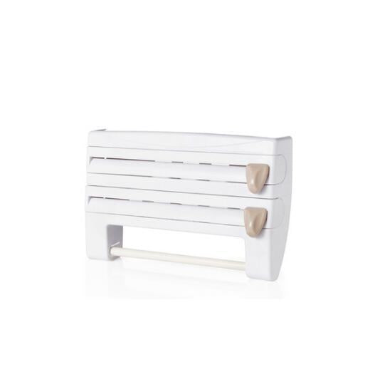 4-in-1 Kitchen Roll Holder Dispenser for Foil, Cling Film, Paper Towels & Wrap – Wall Mounted Storage Rack | Cookli UK