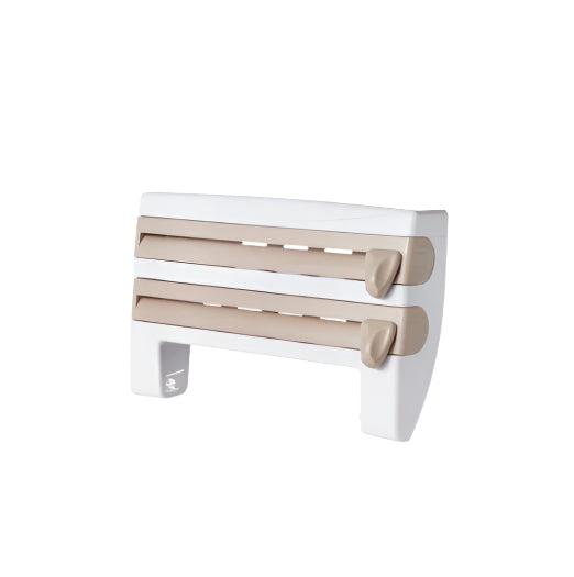 4-in-1 Kitchen Roll Holder Dispenser for Foil, Cling Film, Paper Towels & Wrap – Wall Mounted Storage Rack | Cookli UK