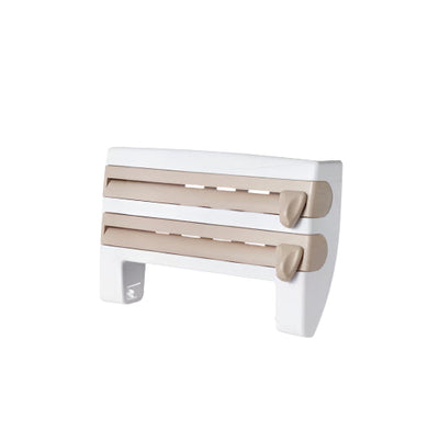4-in-1 Kitchen Roll Holder Dispenser for Foil, Cling Film, Paper Towels & Wrap – Wall Mounted Storage Rack | Cookli UK