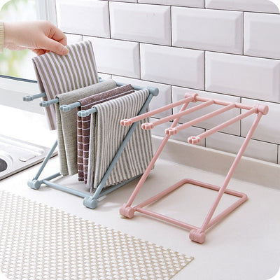 Foldable Dishcloth Shelf & Kitchen Organizer – Punch-Free Nordic Style Rack for Cloths, Bottles & Accessories | Cookli UK