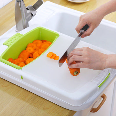 3-in-1 Kitchen Drain Cutting Board with Sink Basket | Cookli UK