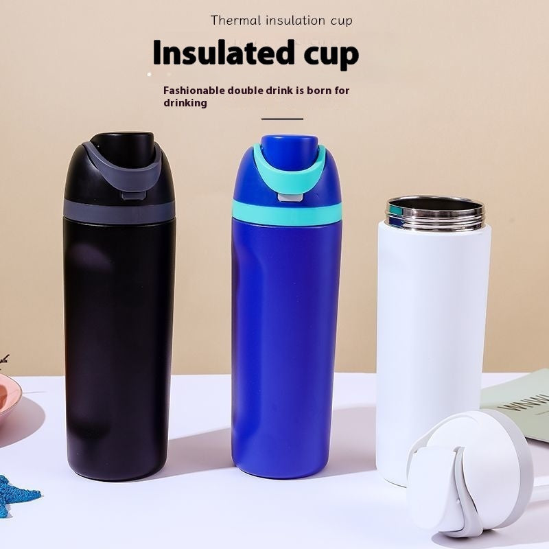 316 Stainless Steel Sports Tumbler – 600ml Insulated Cup with Straw | Cookli UK