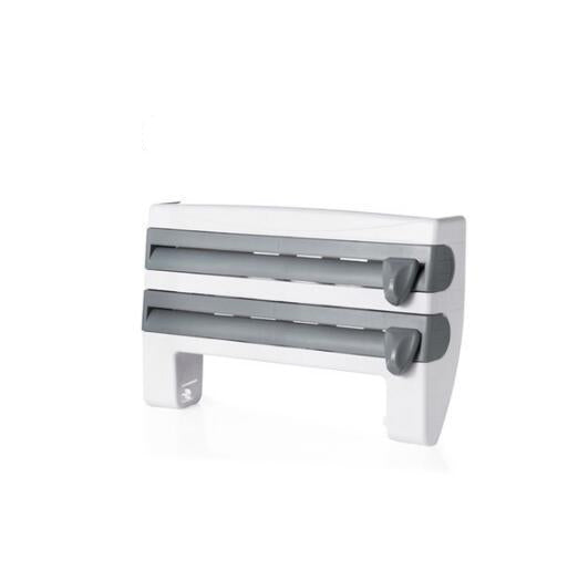4-in-1 Kitchen Roll Holder Dispenser for Foil, Cling Film, Paper Towels & Wrap – Wall Mounted Storage Rack | Cookli UK