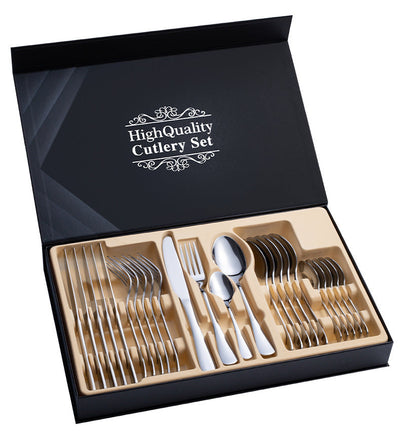 Stainless Steel 24-Piece Cutlery Set – Gift Box | Cookli