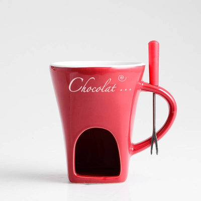 Mini Ceramic Fondue Mug Set – Chocolate, Cheese, Butter Warmer | Cookli UK