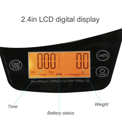 Multifunction LCD Coffee Scale – Kitchen Food Drip Timer | Cookli UK