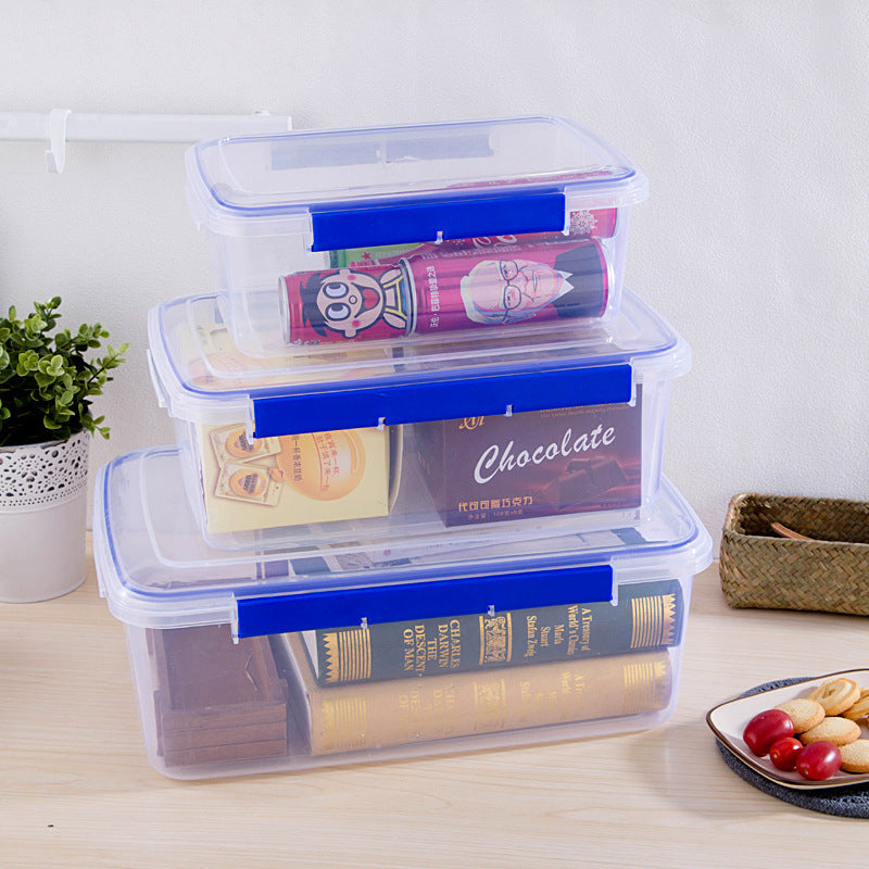 Cookli Rectangular Plastic Transparent Lunch Box – 1400ml Food Storage