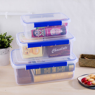 Cookli Rectangular Plastic Transparent Lunch Box – 1400ml Food Storage