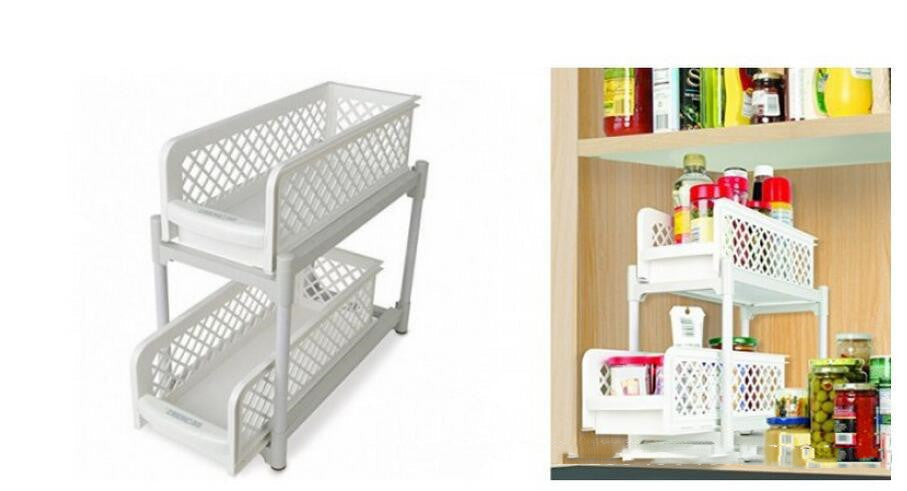 2-Tier Bathroom & Kitchen Storage Rack – Space Saver | Cookli UK