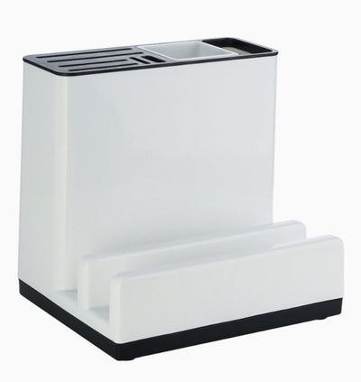 Tableware & Knife Storage Rack – Multi-Grid Plastic Kitchen Organizer | Cookli UK