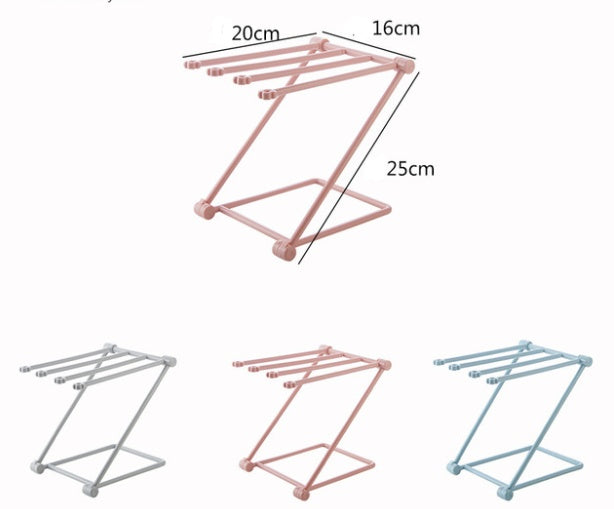 Foldable Dishcloth Shelf & Kitchen Organizer – Punch-Free Nordic Style Rack for Cloths, Bottles & Accessories | Cookli UK