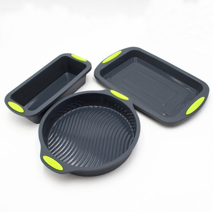 Silicone Baking Mould Set – 2 Pack Cake Bread Toast Donut Muffin Trays | Square & Round Shapes | Cookli UK