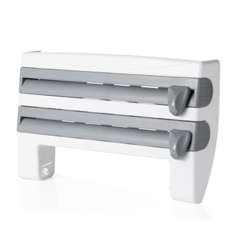 4-in-1 Kitchen Roll Holder Dispenser for Foil, Cling Film, Paper Towels & Wrap – Wall Mounted Storage Rack | Cookli UK