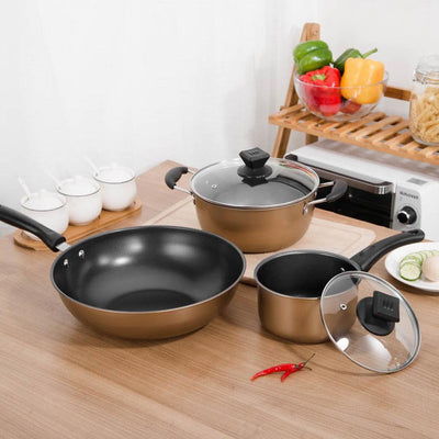 Cast Iron Cookware Set – 3-Piece Non-Stick Pots & Pans | Cookli UK