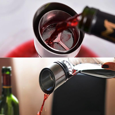 Wine Decanter with Stainless Steel Aerator