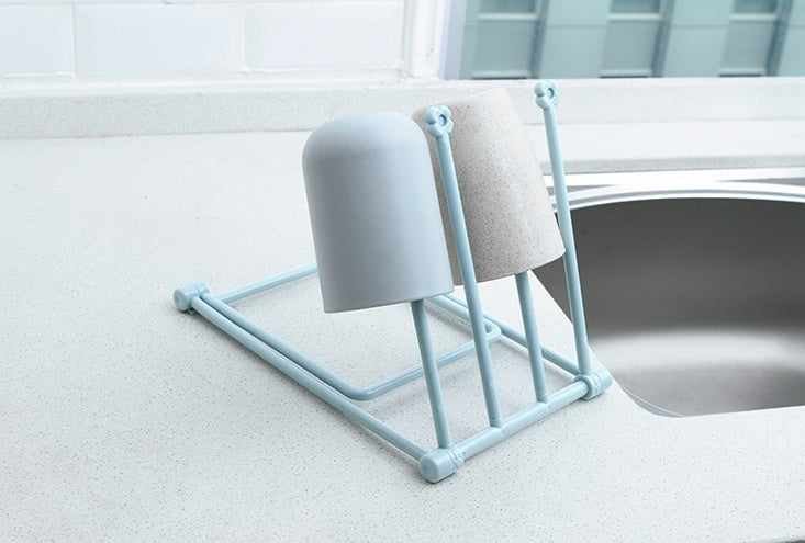 Foldable Dishcloth Shelf & Kitchen Organizer – Punch-Free Nordic Style Rack for Cloths, Bottles & Accessories | Cookli UK