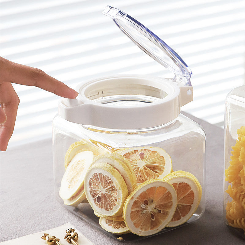 Cookli® Transparent Airtight Kitchen Jar – Grain Storage, 900ml & 1.5L