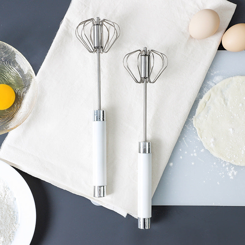 Stainless Steel Semi-Automatic Egg Beater – Hand-Press Whisk & Manual Cream Mixer for Baking & Cooking | Cookli UK