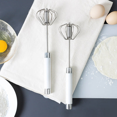 Stainless Steel Semi-Automatic Egg Beater – Hand-Press Whisk & Manual Cream Mixer for Baking & Cooking | Cookli UK