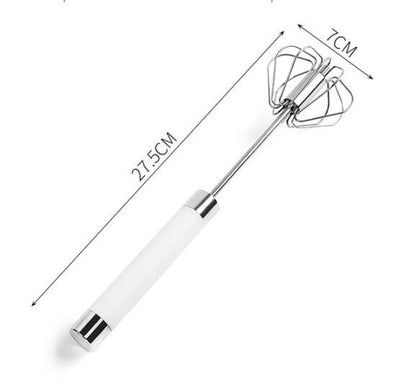 Stainless Steel Semi-Automatic Egg Beater – Hand-Press Whisk & Manual Cream Mixer for Baking & Cooking | Cookli UK