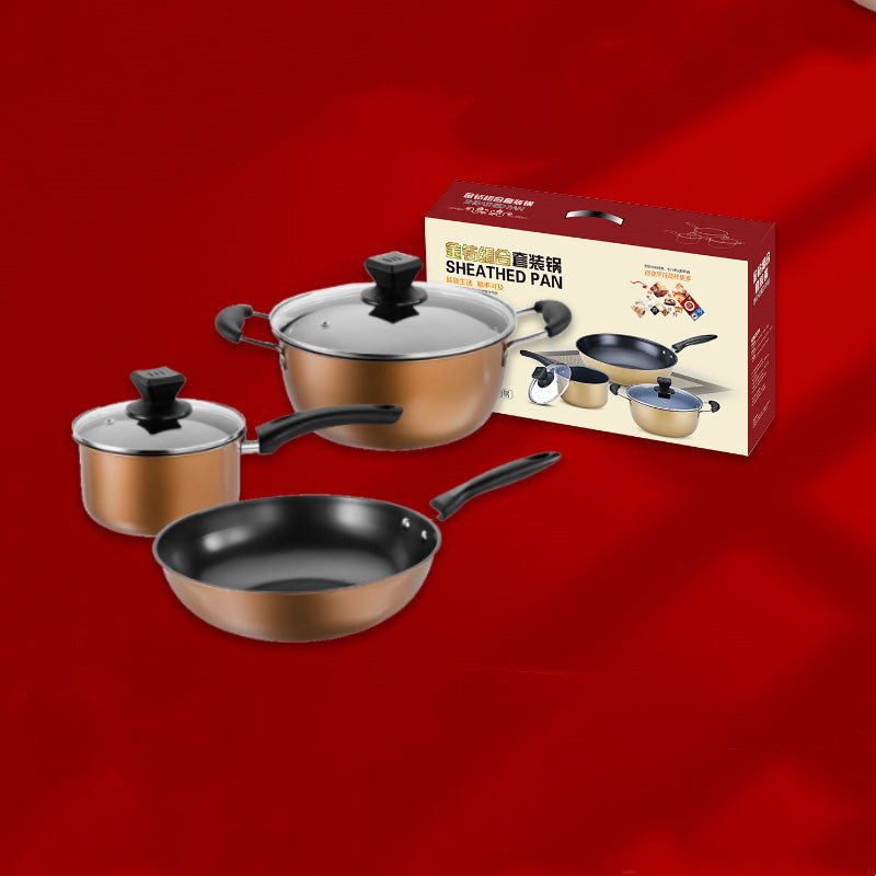 Cast Iron Cookware Set – 3-Piece Non-Stick Pots & Pans | Cookli UK