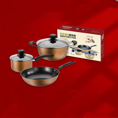 Cast Iron Cookware Set – 3-Piece Non-Stick Pots & Pans | Cookli UK