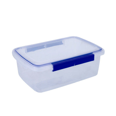 Cookli Rectangular Plastic Transparent Lunch Box – 1400ml Food Storage