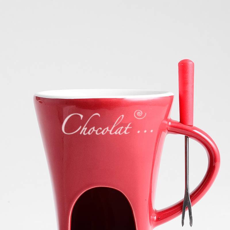 Mini Ceramic Fondue Mug Set – Chocolate, Cheese, Butter Warmer | Cookli UK