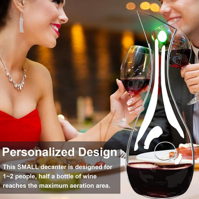 Crystal Glass Wine Decanter With Aeration Features