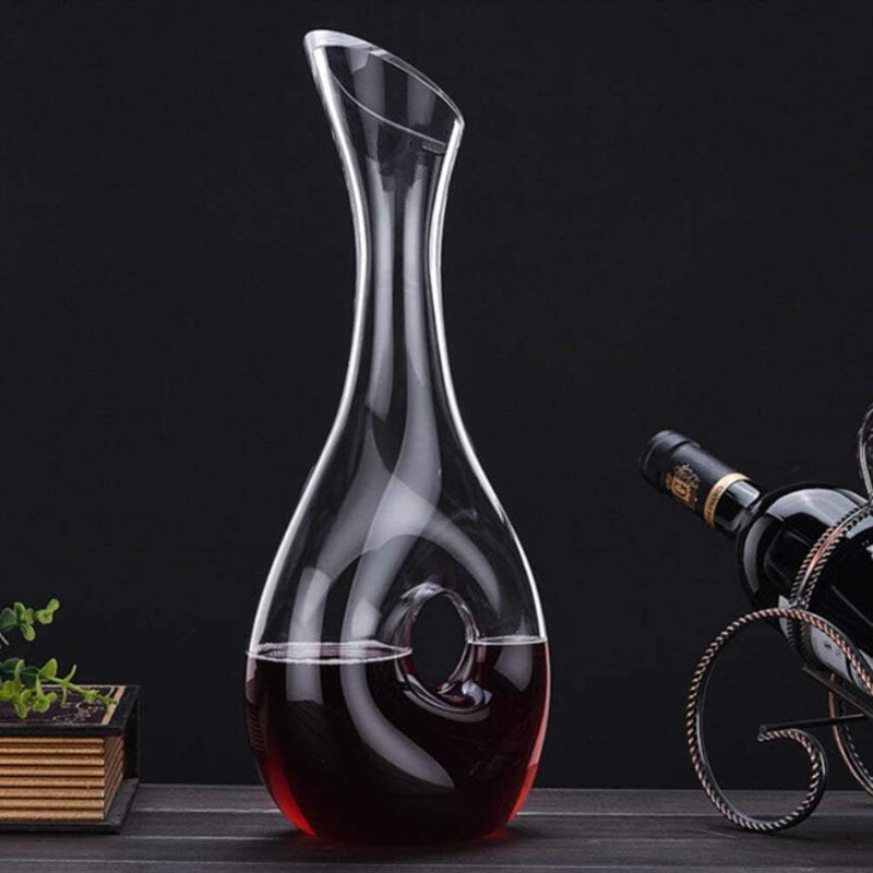 Crystal Glass Wine Decanter With Aeration Features