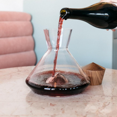 Crystal Wine Decanter Set With Built In Aerator