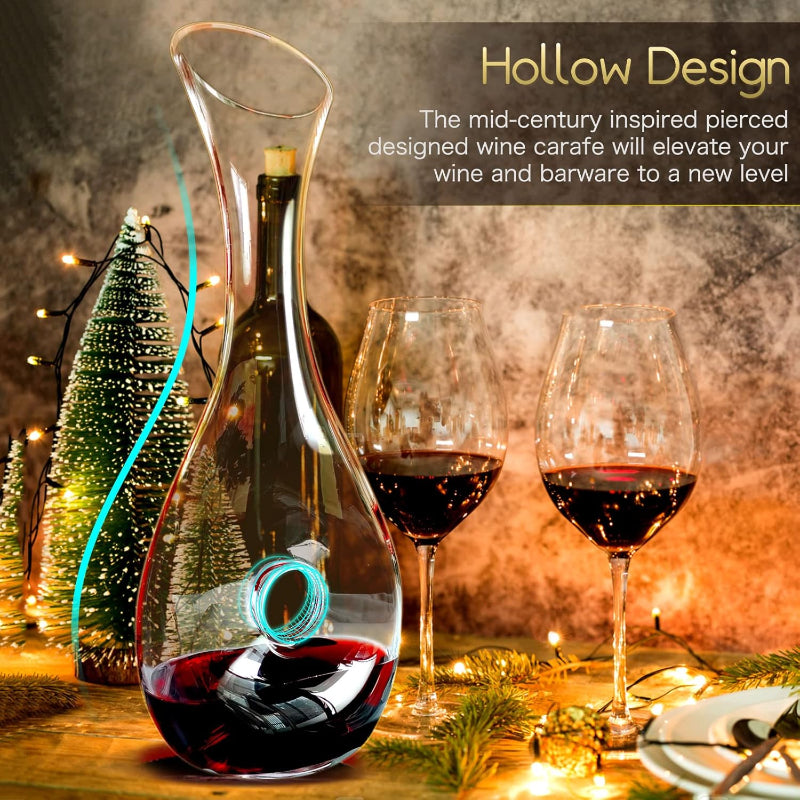 Crystal Wine Decanter With Stopper For Enhanced Flavor And Aroma