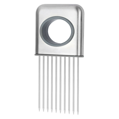 Onion Holder Slicer & Tomato Cutter – Stainless Steel Vegetable Slicing Tool with Finger Guard | Cookli UK