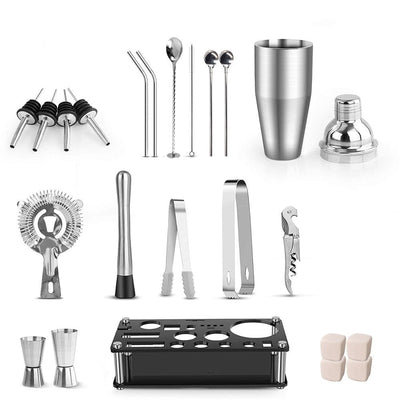 23-Piece Whiskey Mixology And Craft Cocktail Shaker Set