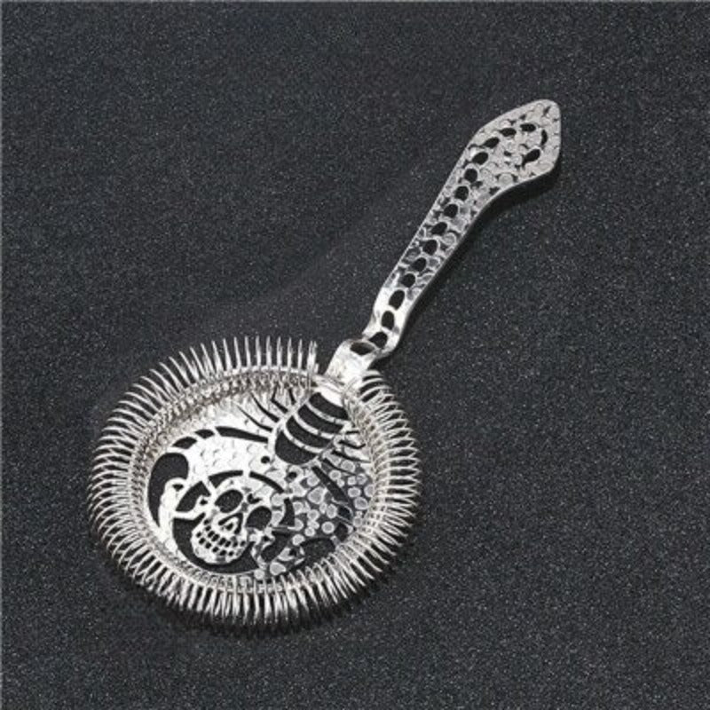 Skull Stainless Steel Cocktail Strainer