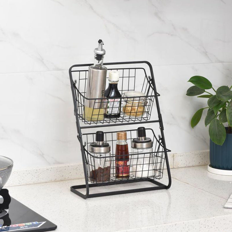 Stainless Steel Kitchen Storage Rack – 2-Tier Countertop Organizer | Cookli UK