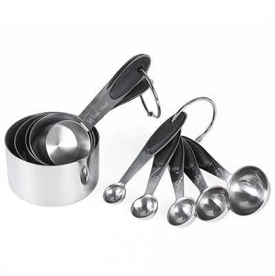 Stainless Steel Measuring Spoons & Cups – 5/10-Piece Baking Tools Set with Graduated Marks | Cookli UK