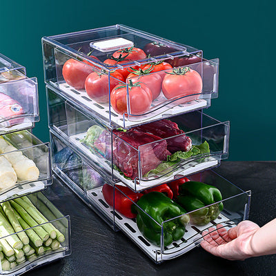 Fridge Storage Box with Drainage – Crisper Drawer Organizer | Cookli UK