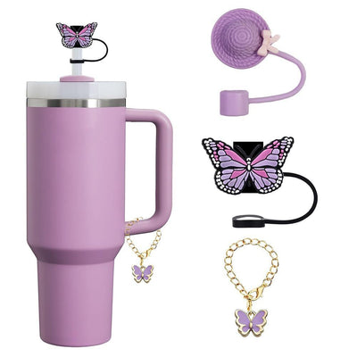 Butterfly Straw Cap – Silicone Dustproof Cartoon Cover | Cookli UK