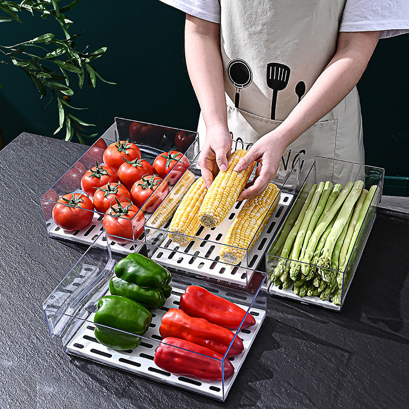 Fridge Storage Box with Drainage – Crisper Drawer Organizer | Cookli UK