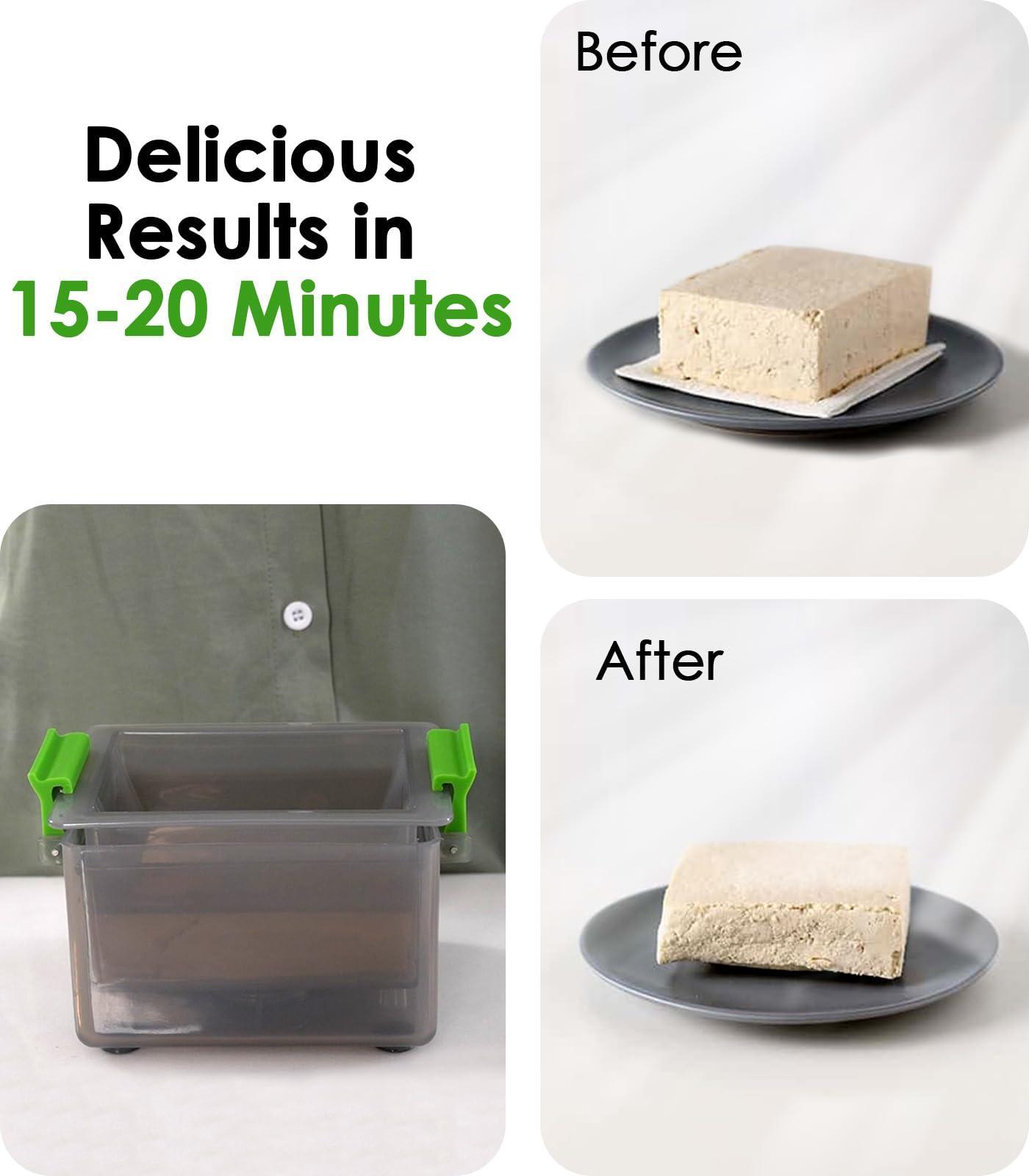 Cookli® Tofu Press with Drip Tray & Cookbook – BPA-Free, 3X Faster