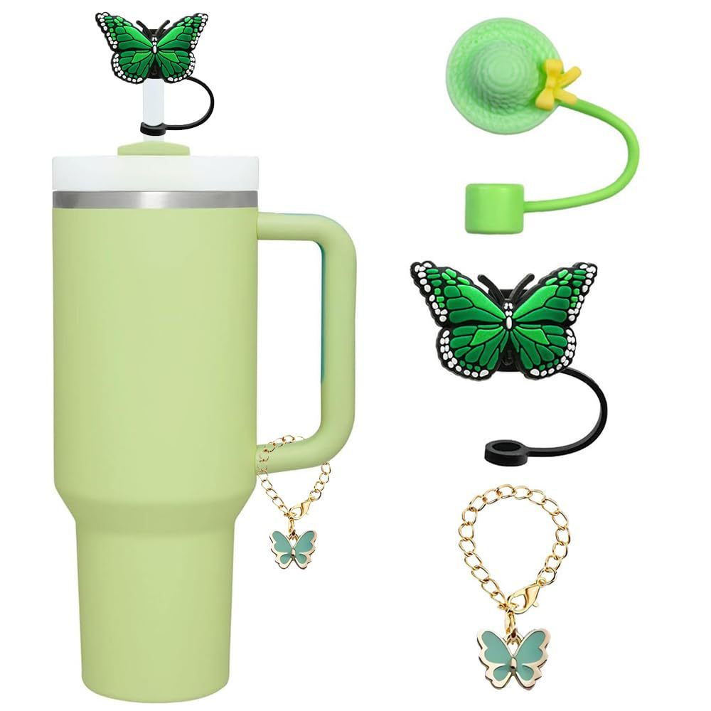Butterfly Straw Cap – Silicone Dustproof Cartoon Cover | Cookli UK