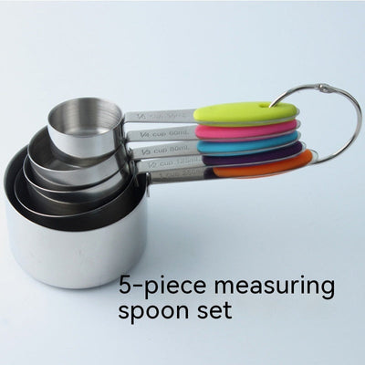 Stainless Steel Measuring Spoons & Cups – 5/10-Piece Baking Tools Set with Graduated Marks | Cookli UK
