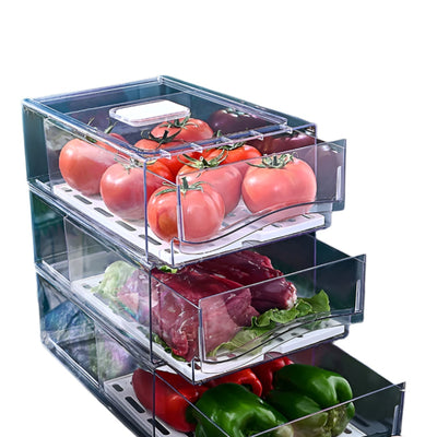 Fridge Storage Box with Drainage – Crisper Drawer Organizer | Cookli UK