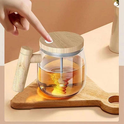 400ml Self-Stirring Coffee Mug – Electric Mixing Glass Cup | Cookli UK
